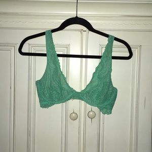 Cute turquoise unlined bra